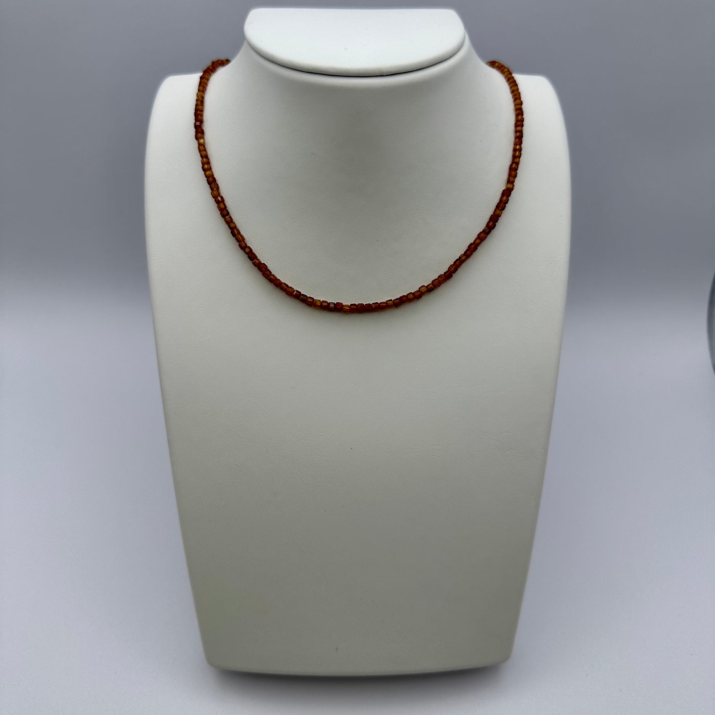 Single Choker: Hessonite (Orange Garnet)